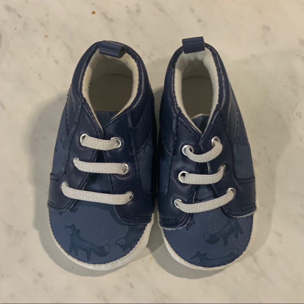 White Sneakers with Velcro Straps